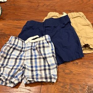 Bundle of Kids Plaid and Solid Shorts Set